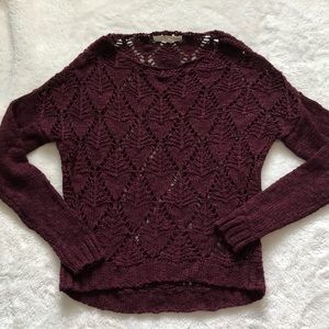 Crochet maroon sweater